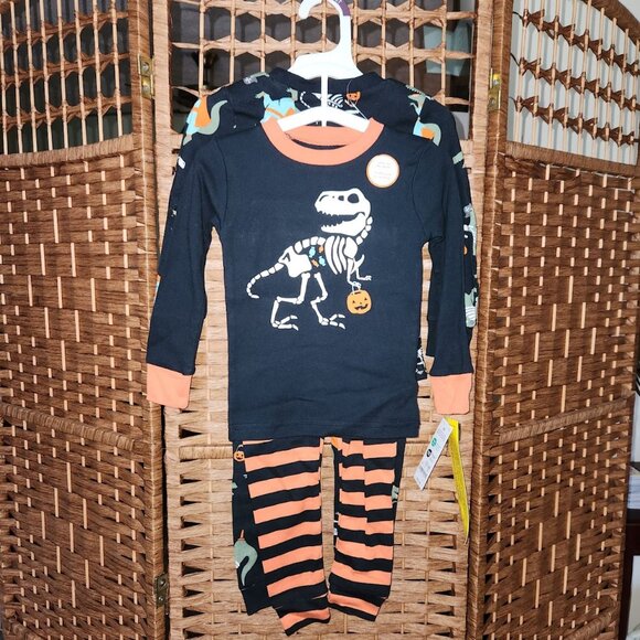 Carter's Kids 4-piece Halloween Dinosaur Pajama Set (2 outfits) - Size 2T - NWT - Picture 1 of 5